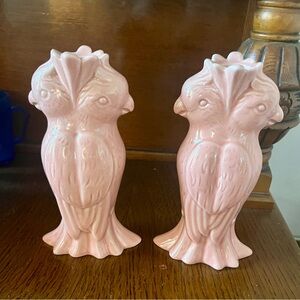 Pair Of Anthropologie Tropical Bird Candlesticks